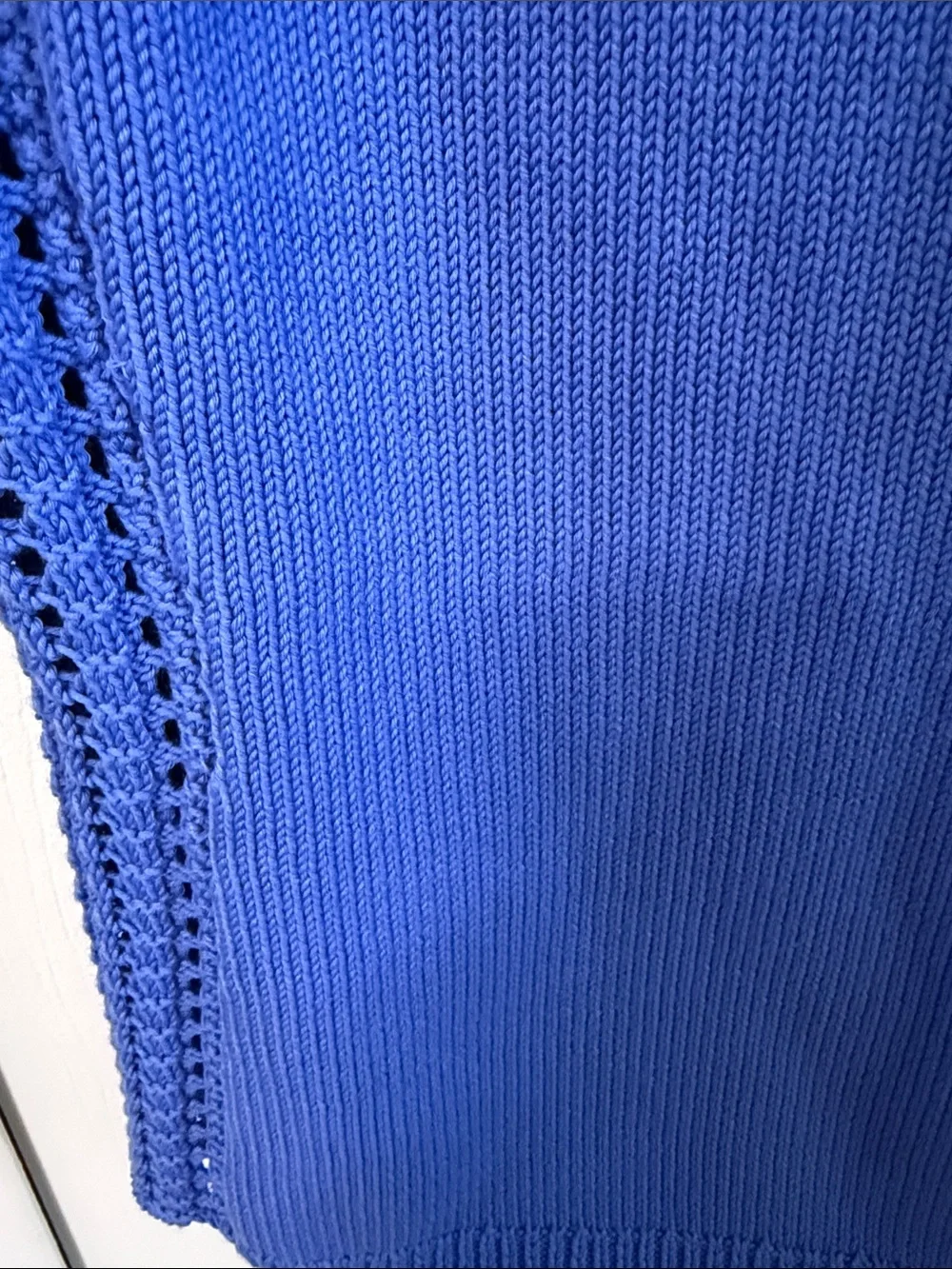 J. Crew Royal Blue Knit Tank with Eyelet Side Detail